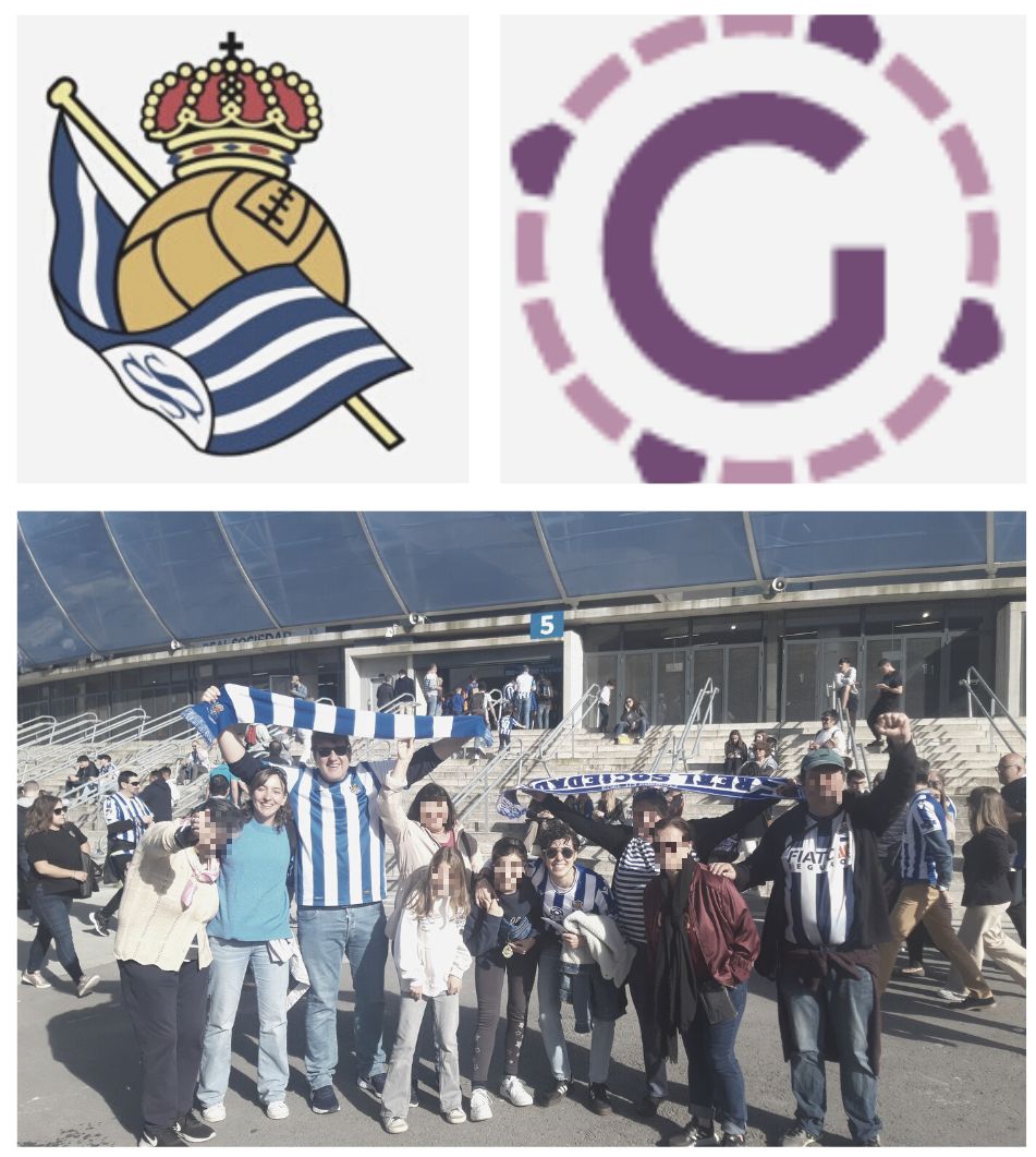 Gizaide animando a la Real Sociedad