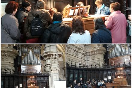 Visitando el órgano de Santa María